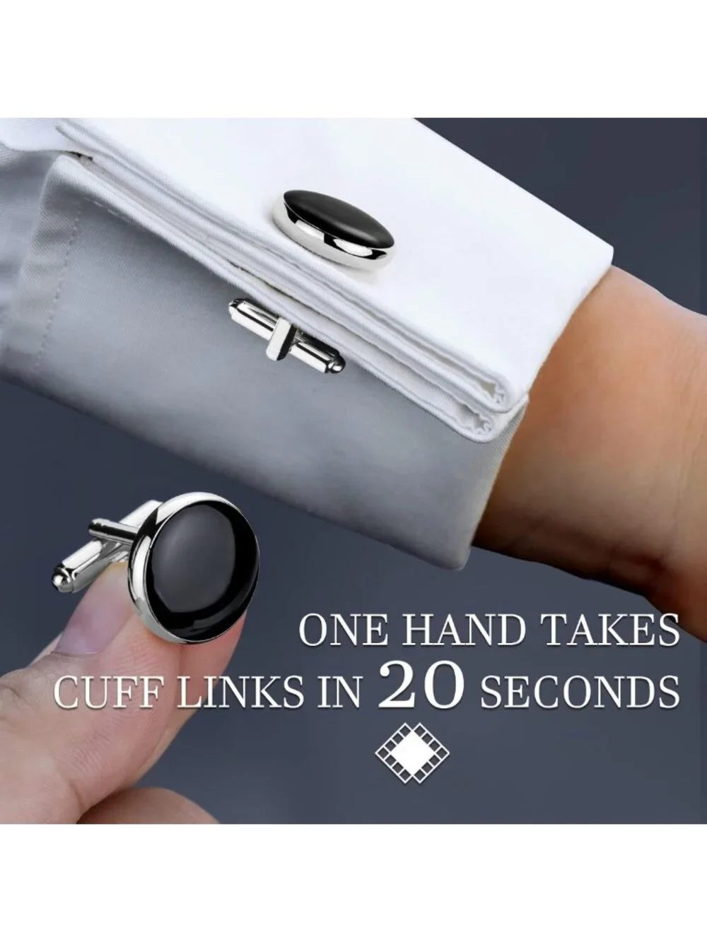 Elegant Men's Cufflinks & Tuxedo Studs Set - Perfect for Weddings